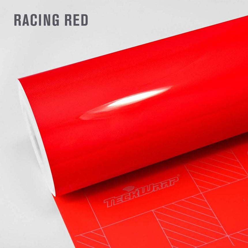 Racing red vinyl wrap