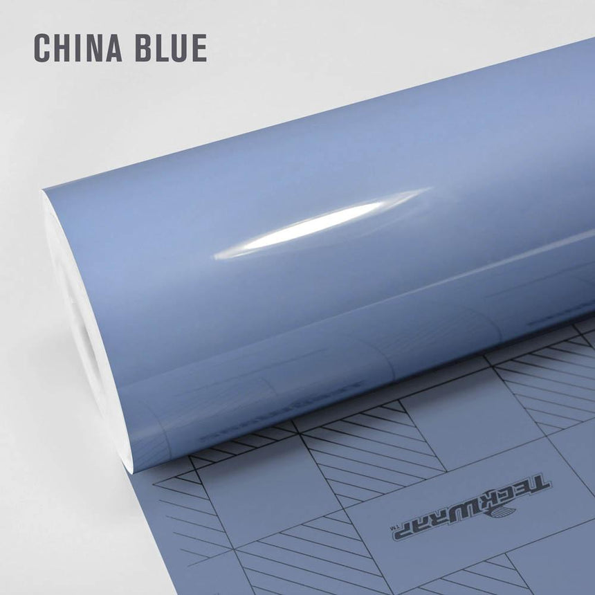 China blue vinyl wrap