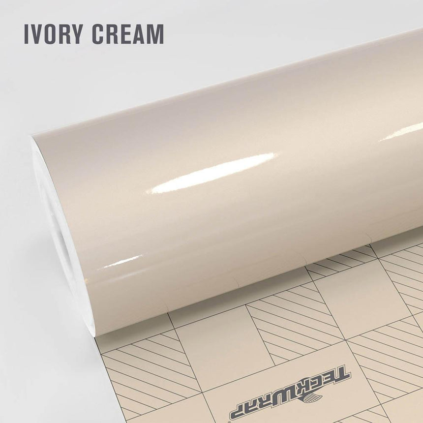 Ivory cream vinyl wrap