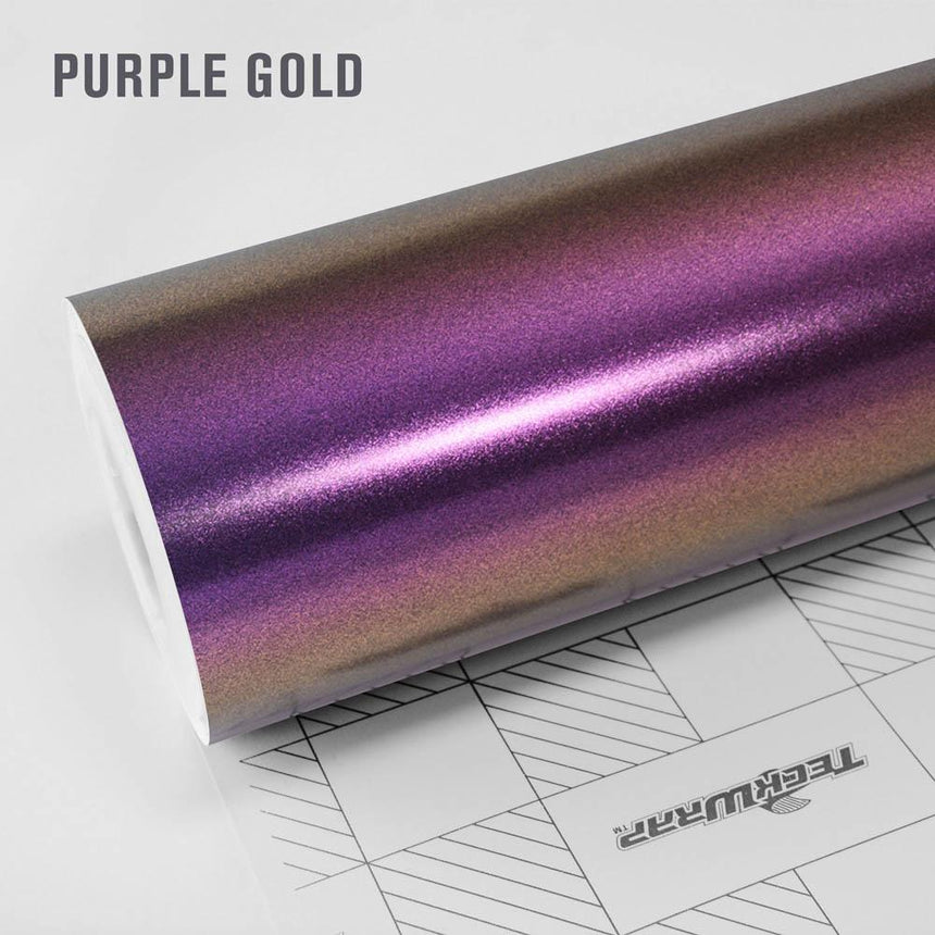Purple gold vinyl wrap